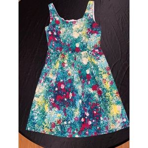 Artistic Floral Sun Dress